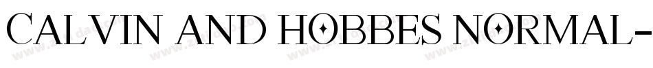 Calvin and Hobbes Normal字体转换